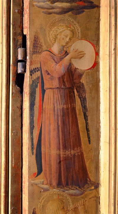 Angel Playing a Tambourine (detail) by Fra Angelico